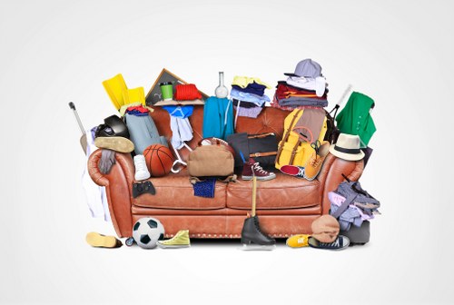 Office clearance team organizing workspace in Shortlands