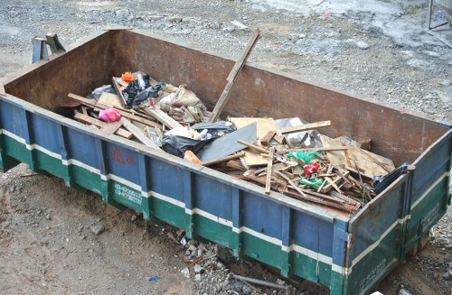 Waste collection trucks in Shortlands