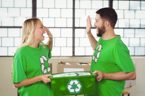 Professional junk removal service in action